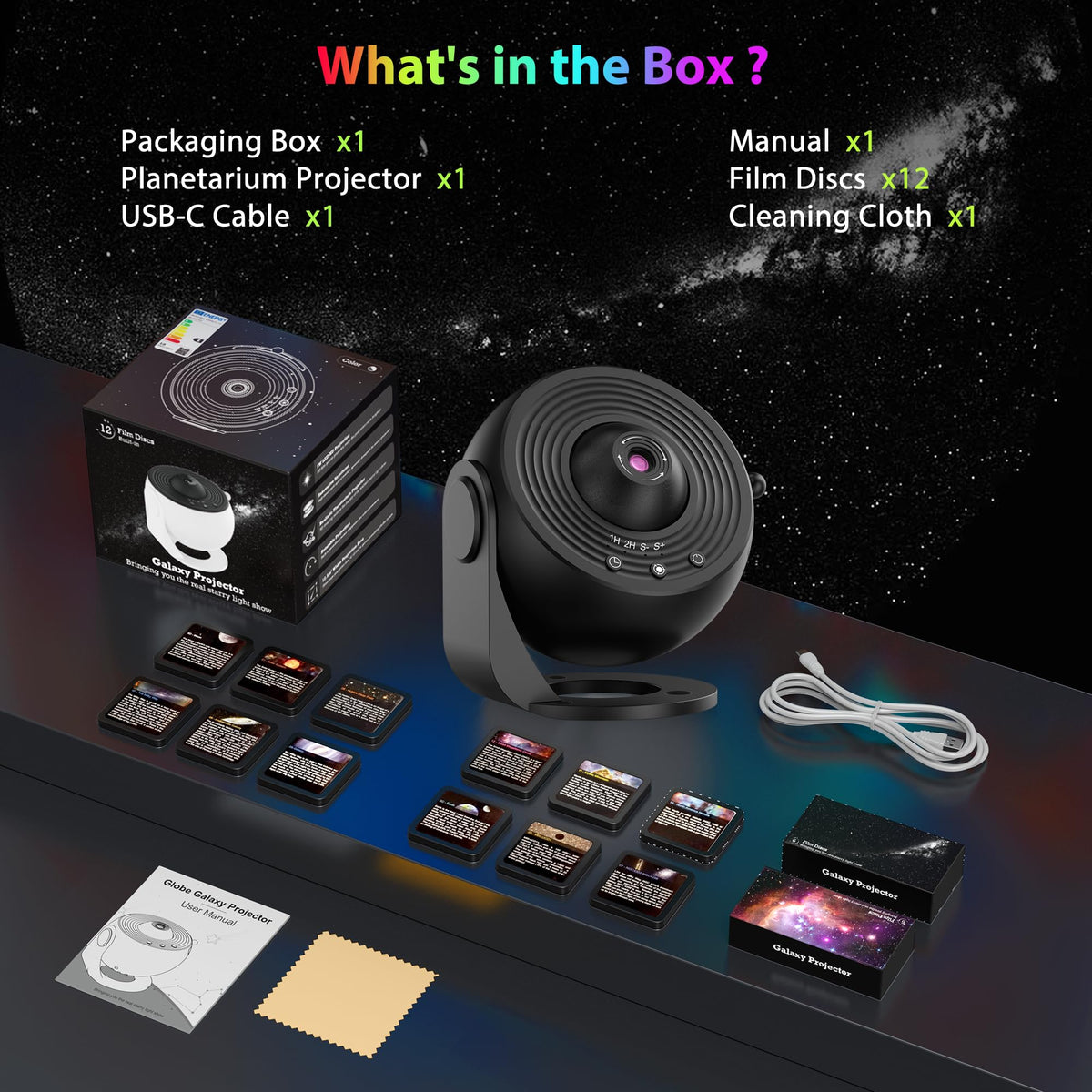Gift idea scene with FlyEagle Galaxy Projector for kids and adults