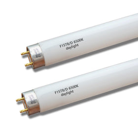 Flyercatch 18-inch F15T8-DL bulb front view showing daylight lighting for aquariums.