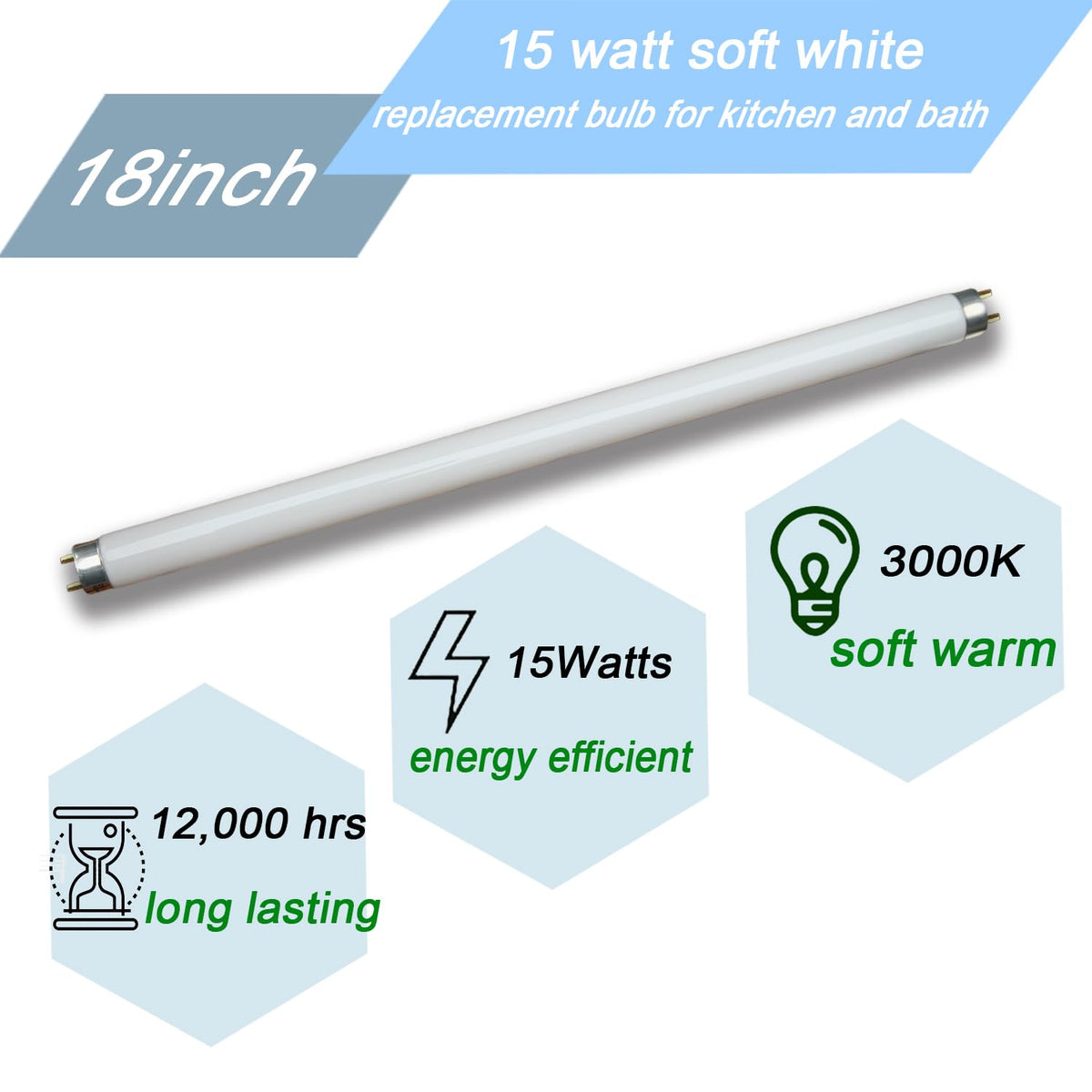 Flyercatch 3000K soft white bulb delivers comfortable, steady illumination.