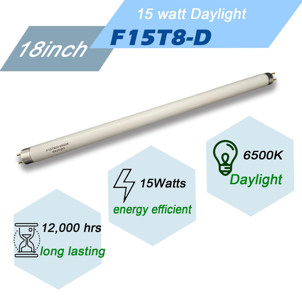 Flyercatch 6500K daylight label indicating crisp, natural lighting.