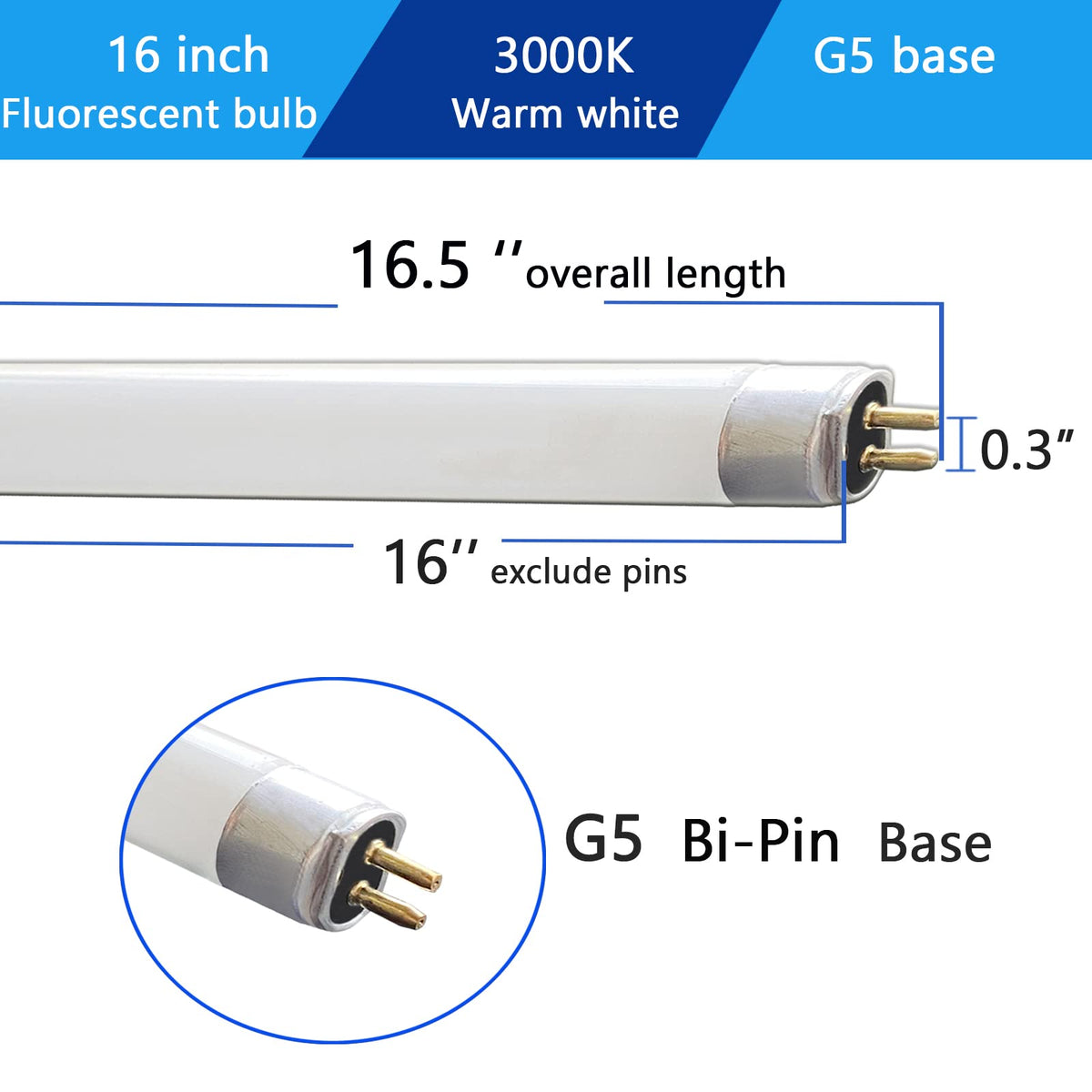 Flyercatch F10T5 16-inch tube ideal for compact under-cabinet fixtures.