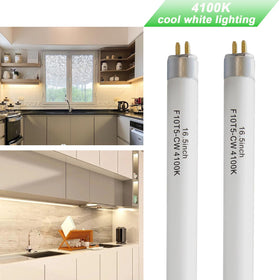 Flyercatch F10T5 CW 10W installed under cabinet for clear cool white lighting.