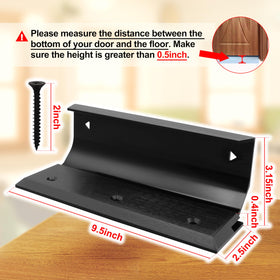 FLYINGAMZ door brace in use as an anti-intruder barrier for home security.