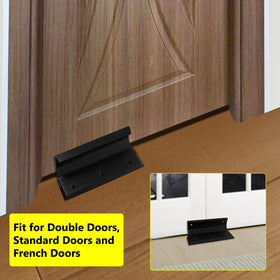 FLYINGAMZ floor anchor base secures doors on multiple floor types.