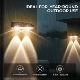 Flyingod solar fence light with auto on/off feature.