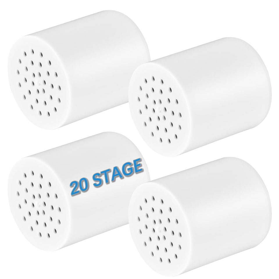 Flyisland 4-pack shower filter cartridge with 20-stage filtration