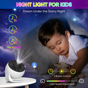 FlyLily Galaxy Projector Earth Moon disc supports educational bedtime visuals