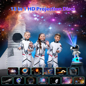 FlyLily Galaxy Projector mounted magnetically for flexible wall or ceiling projection.