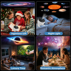 FlyLily Galaxy Projector timer enables automatic night-mode lighting