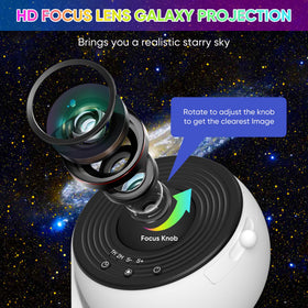 FlyLily Galaxy Projector rotation and focus knob for crisp visuals