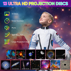 FlyLily Galaxy Projector Solar System disc shows realistic space scenery