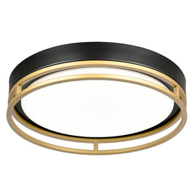 Flynix 12.5-inch LED flush mount light, front view, energy-saving design