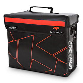 Flypal fireproof bag with enclosed flap design protects valuables from fire and water.