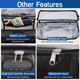 Portable and foldable Flypal fireproof bag ideal for travel and storage.