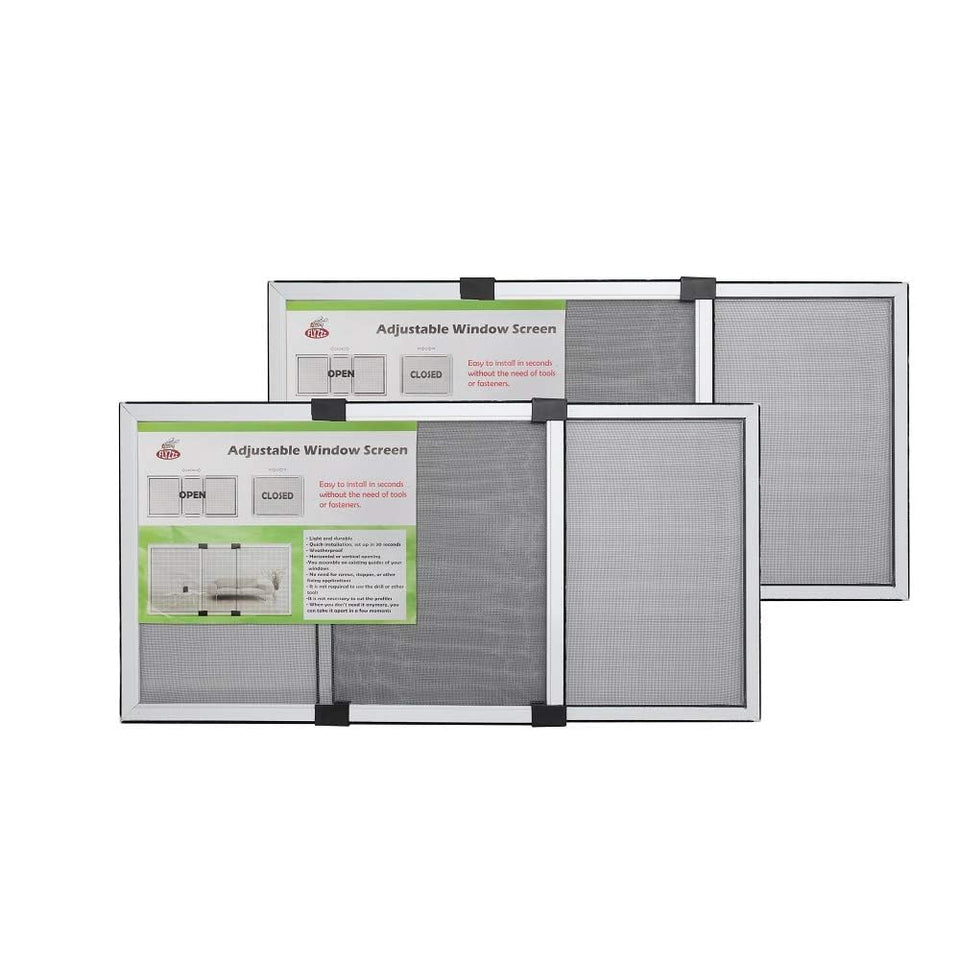Flyzzz adjustable sliding window screen frame provides a snug fit for better airflow.