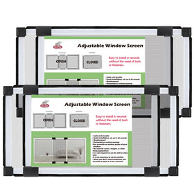 FLYZZZ adjustable window screen 2-pack—easy fit for narrow windows.