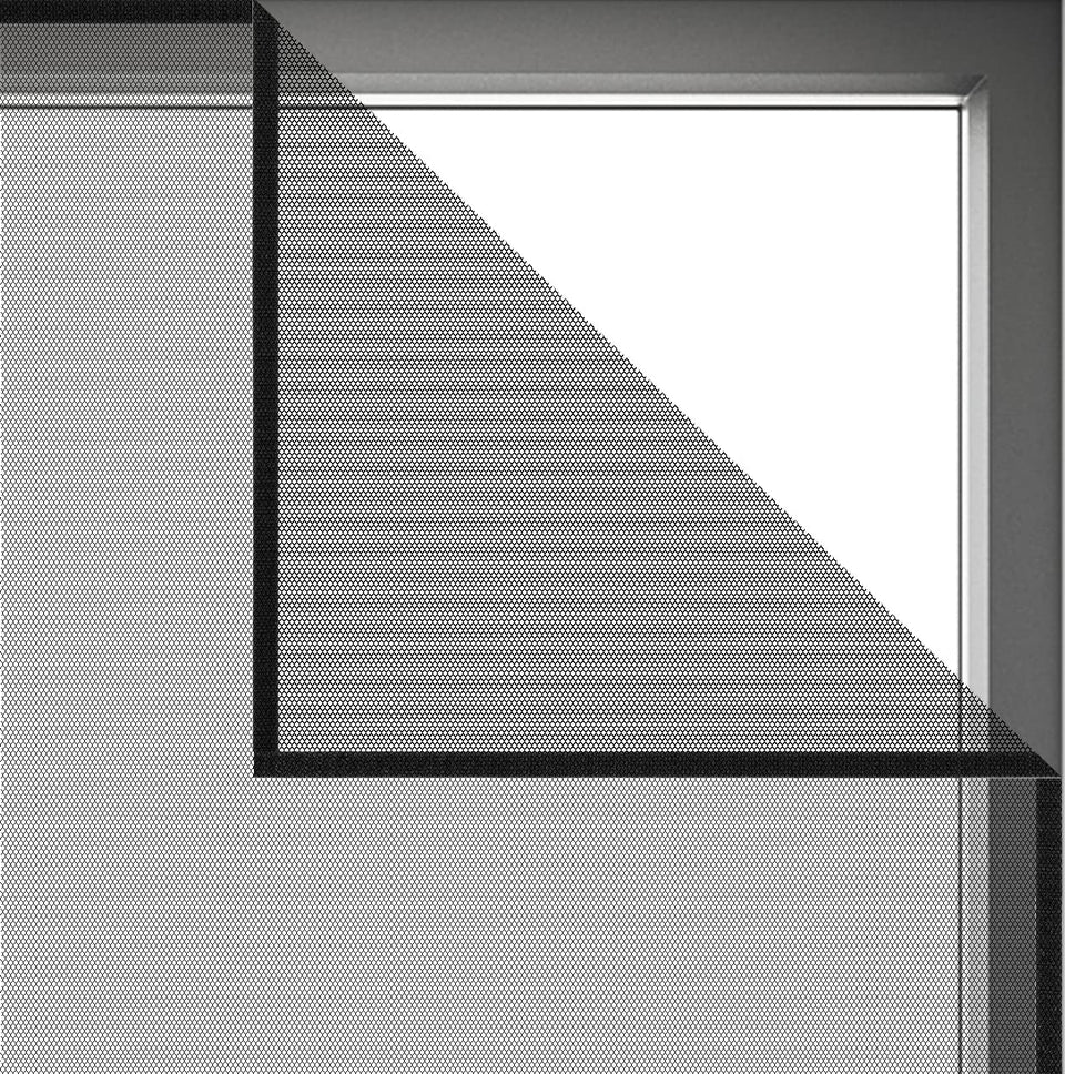 FLYZZZ window screen netting in black two-pack for unobtrusive insect protection