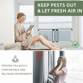 FLYZZZ double-hung compatibility illustration for versatile window fit.