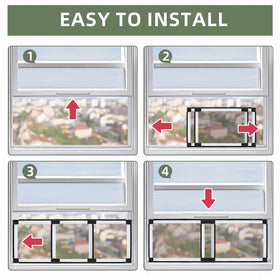 FLYZZZ easy-installation graphic showing tool-free setup.