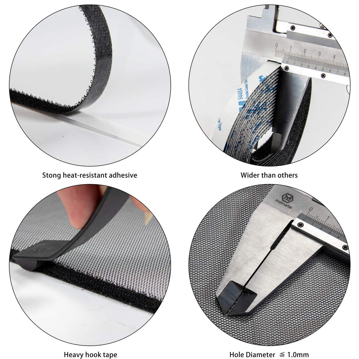 FLYZZZ self-adhesive back keeps screen taut on smooth frames