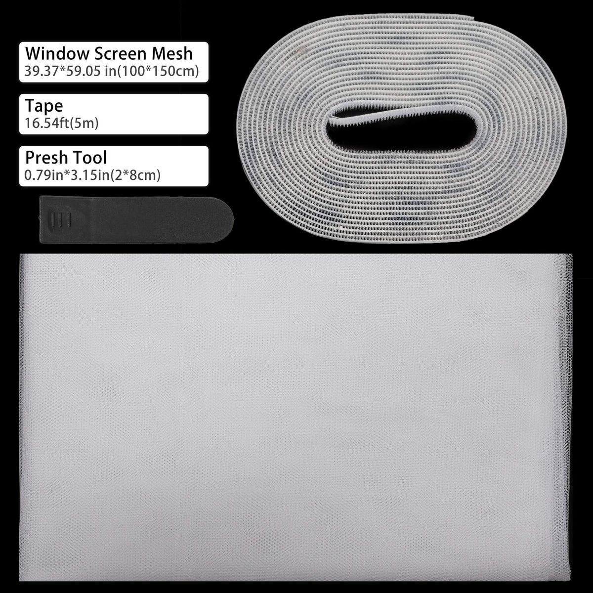 FLYZZZ transparent white netting blends with window for discretion.