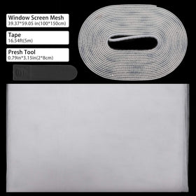 FLYZZZ transparent white netting blends with window for discretion.