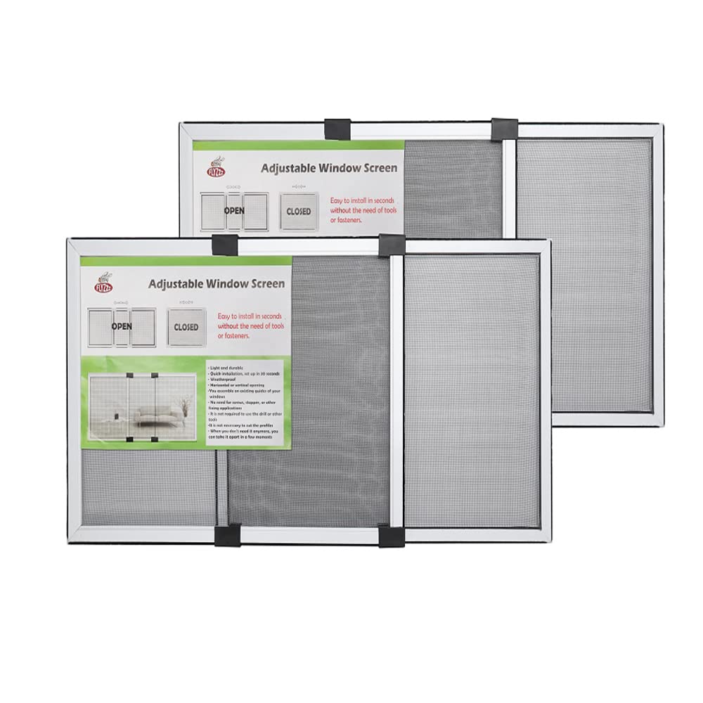 Flyzzz window screen fixed height 19.68 inches for a precise, secure fit.