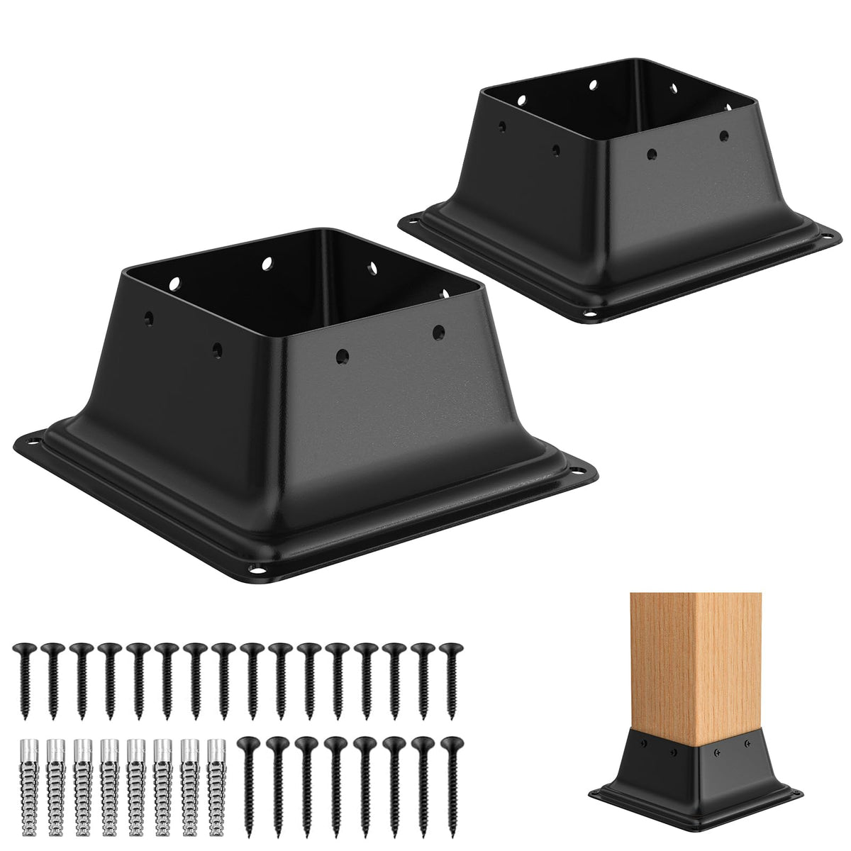 FMhotu 4x4 post base deck anchor delivers sturdy outdoor support.