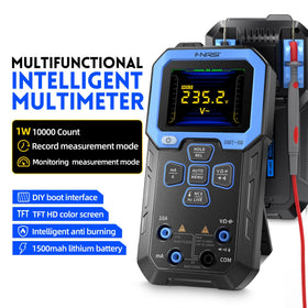 FNIRSI DMT-99 recording mode capturing voltage and current trends.