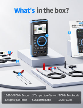 FNIRSI DST-201 probes and leads enable reliable measurements with ease.