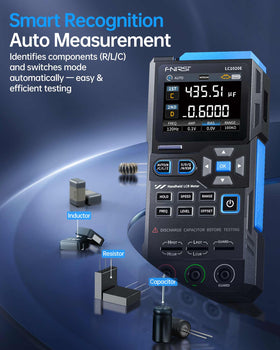 FNIRSI LC1020E dual parameter display enables quick X, D, Q, θ and ESR comparisons.