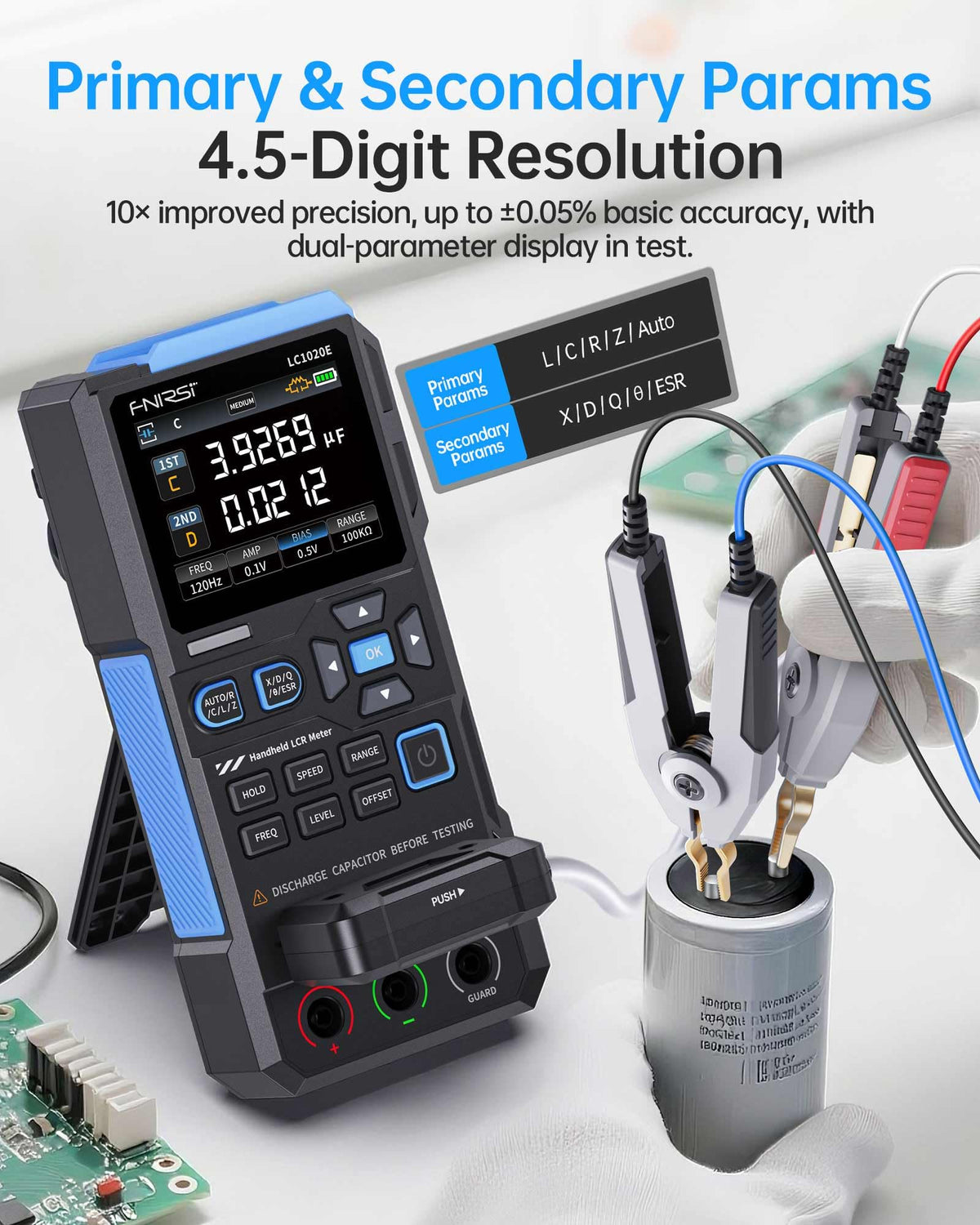 FNIRSI LC1020E open short calibration for accurate prior testing.