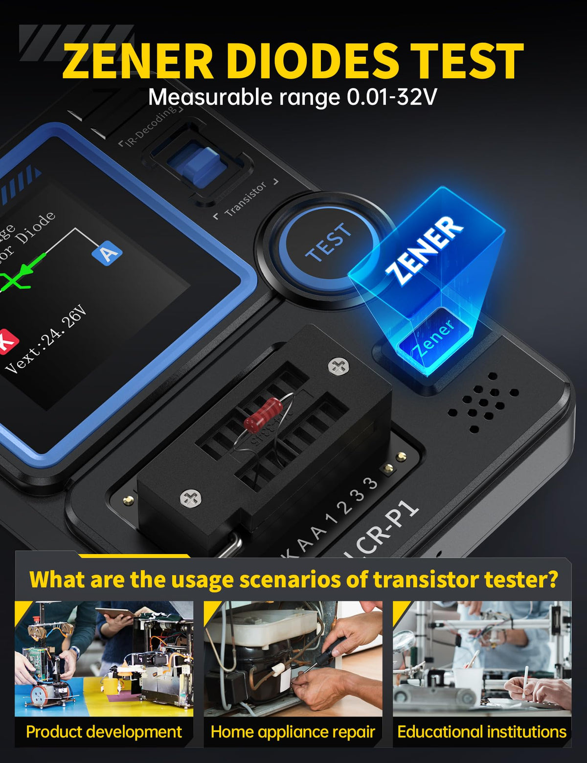 FNIRSI LCR-P1 NEC infrared analysis supports remote control debugging