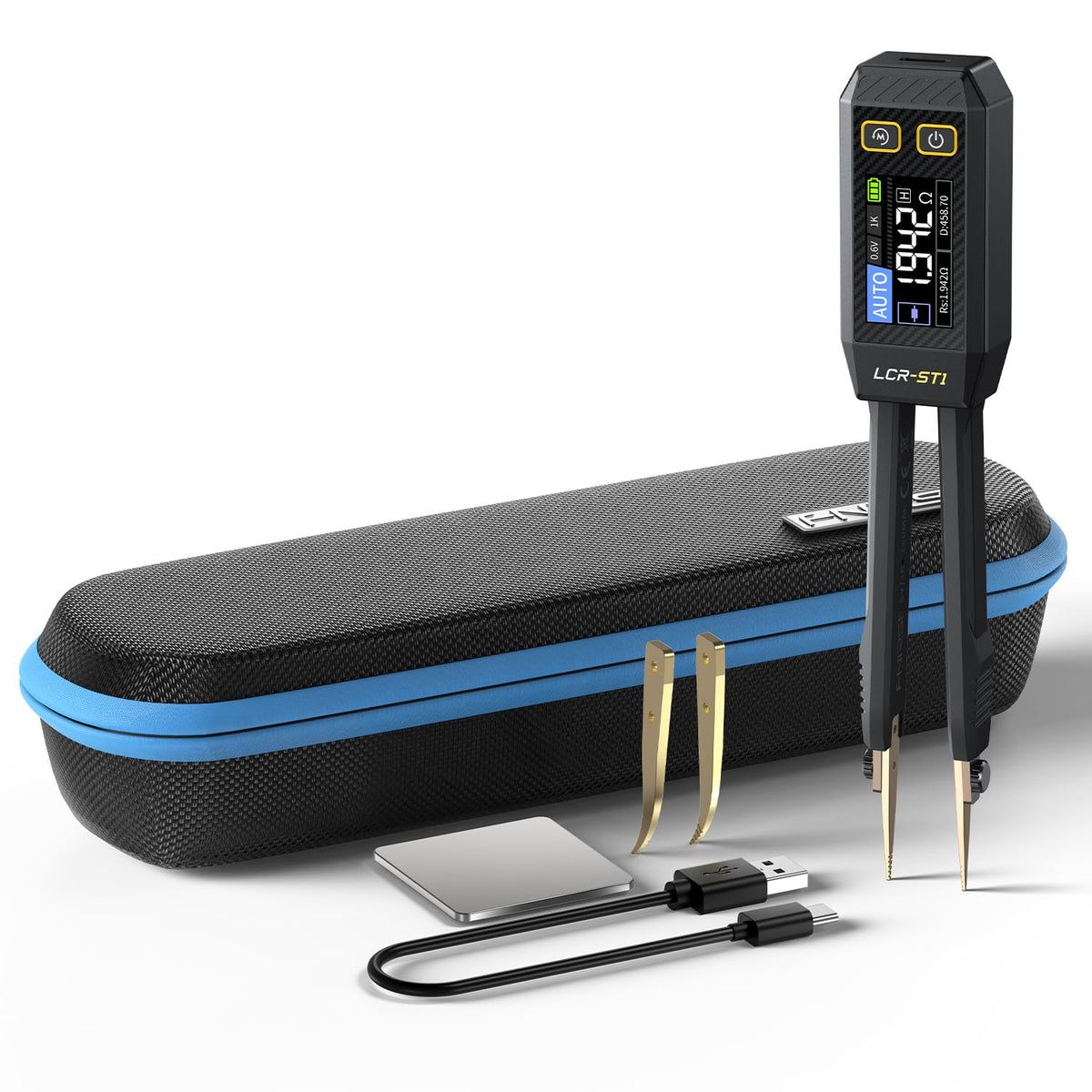 FNIRSI LCR-ST1 tweezer tester enables precise on-the-go measurements.