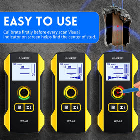 FNIRSI stud finder ferrous metal detection finds iron up to 4.7 inches behind surfaces