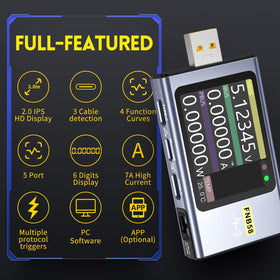 FNIRSI FNB58 E Marker cable reading and startup time record