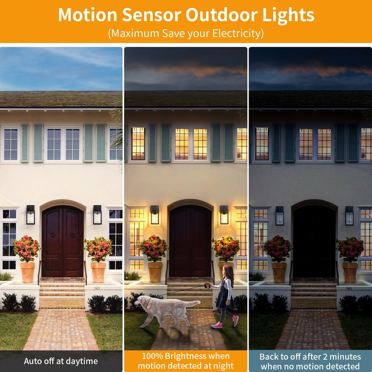 FNYUSLET porch light demonstrates 10.24-inch height with compact porch appeal and reliable glow.