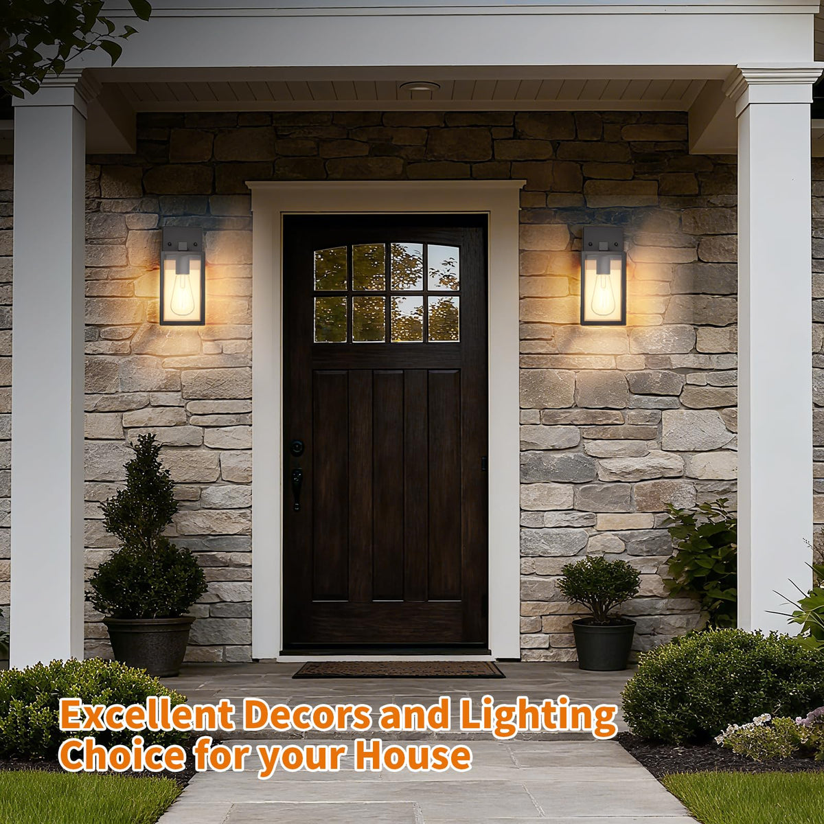 FNYUSLET 2-pack outdoor lights for cohesive exterior lighting.