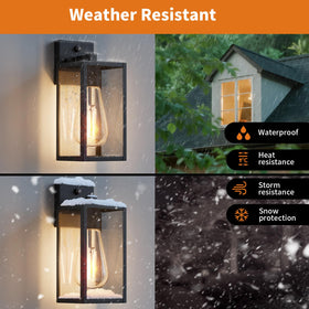 FNYUSLET weatherproof porch lantern for year-round exterior lighting
