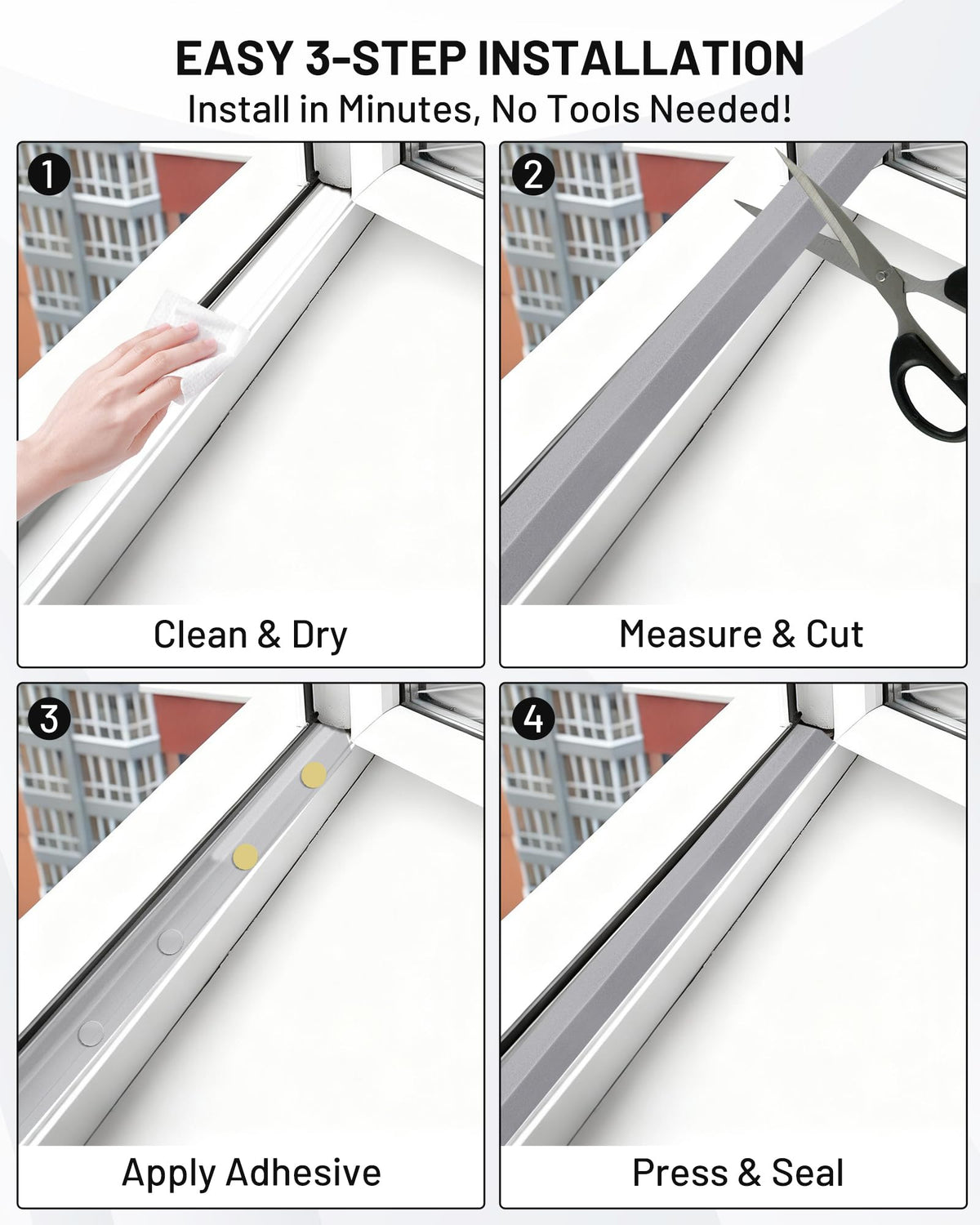 Foamagic easy-install foam seal for quick window AC insulation