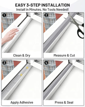 Foamagic easy-install foam seal for quick window AC insulation
