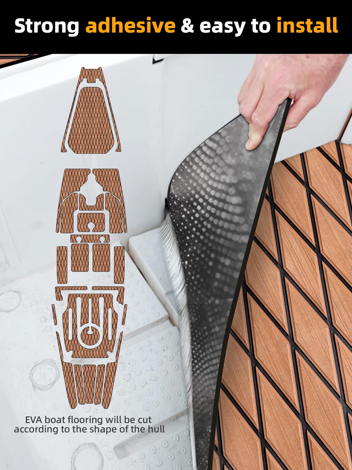 FOCEAN brown with black lines pattern adding stylish marine aesthetics