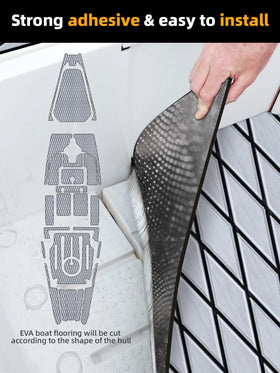 FOCEAN Diamond pattern deck adds stylish, non-slip surface.