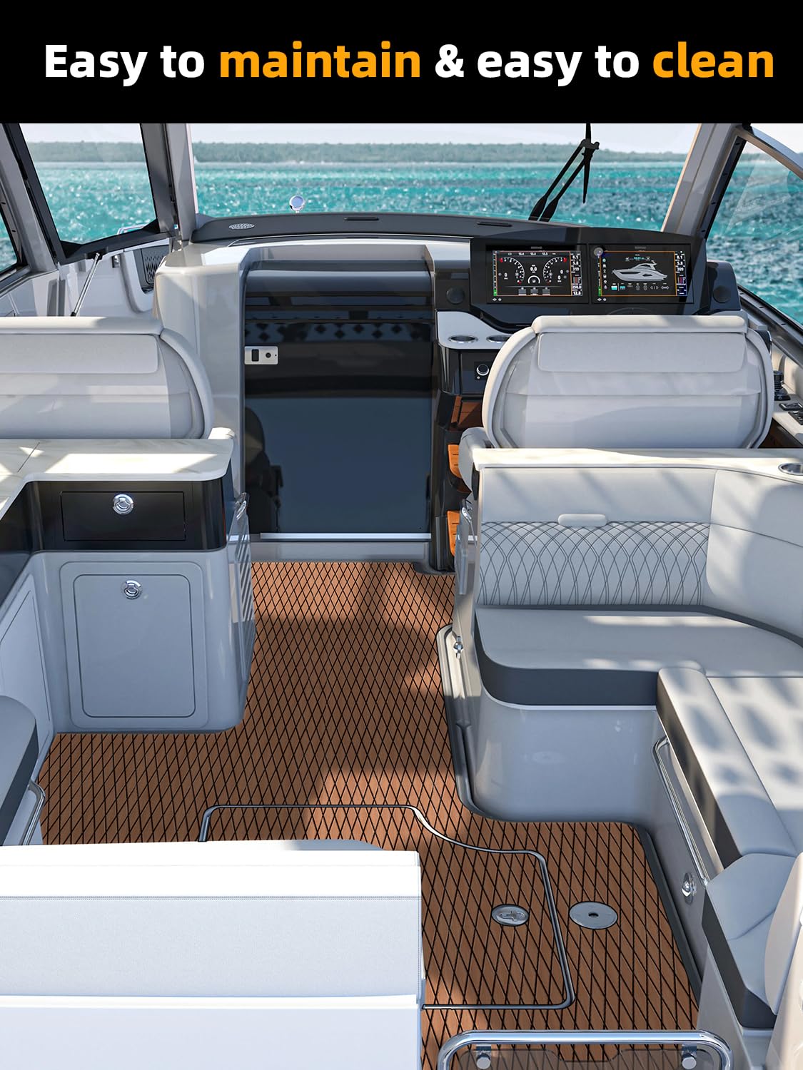 FOCEAN boat flooring easy to cut to fit DIY boat or RV projects