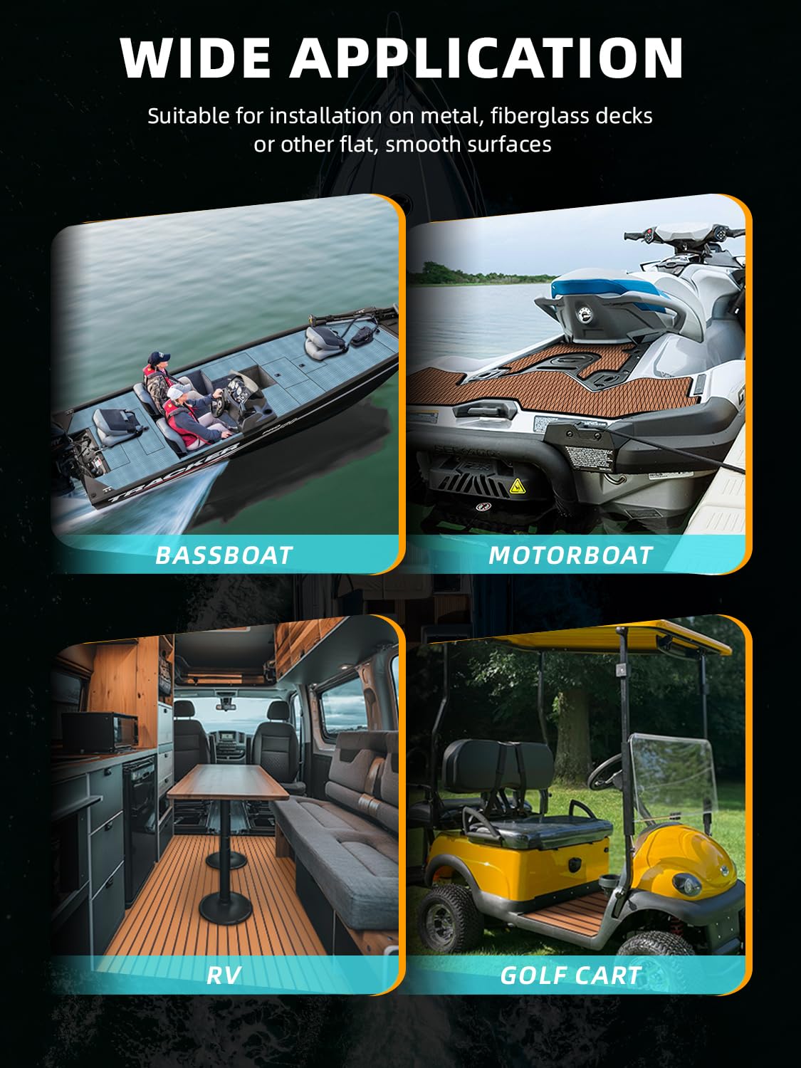 FOCEAN boat flooring cleans quickly with vacuum or pressure washer after use