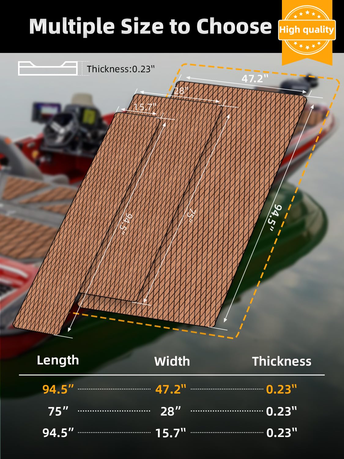 FOCEAN EVA foam easy-cut sheet for custom boat fits