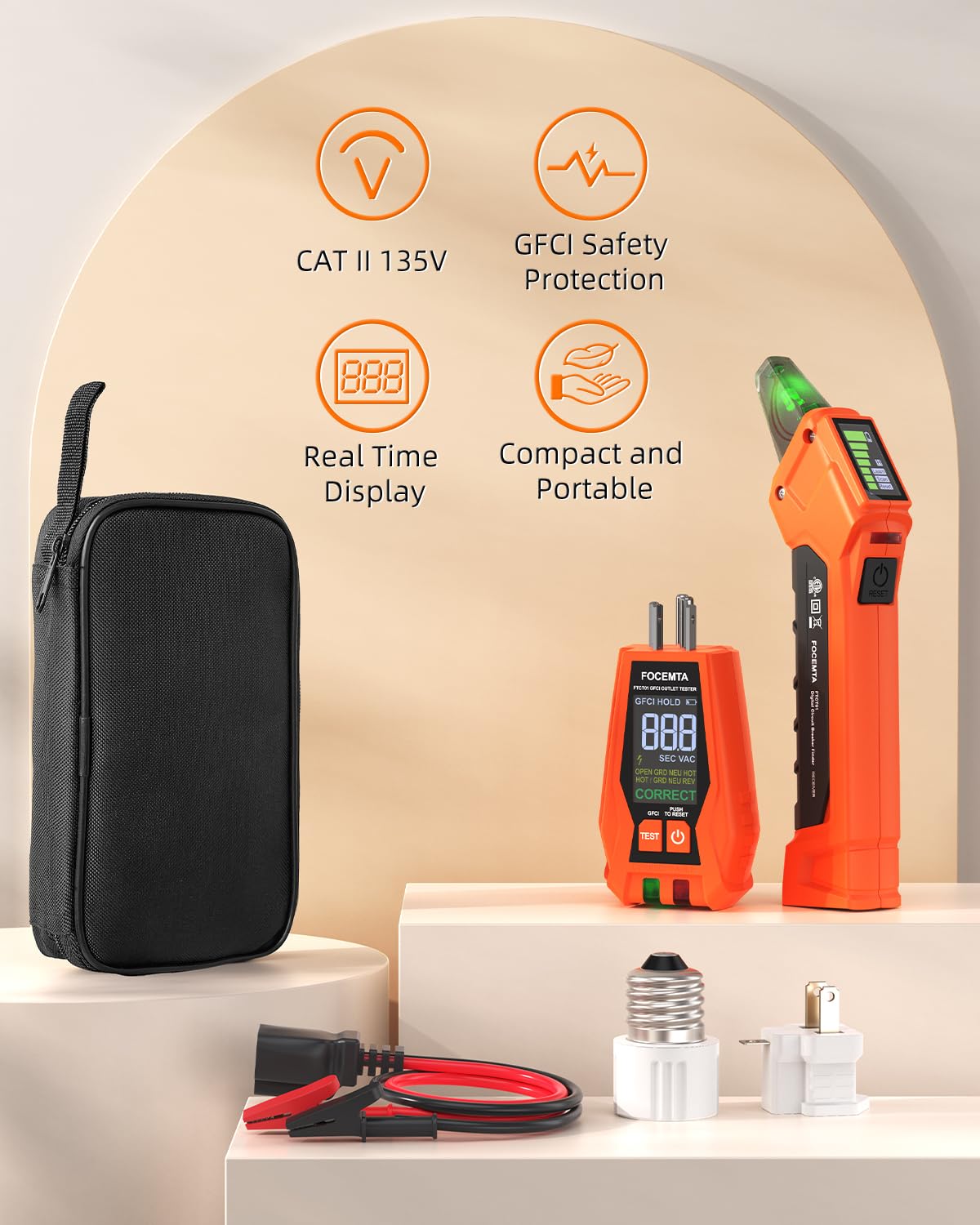 FOCEMTA receiver with ergonomic grip locating circuit breakers
