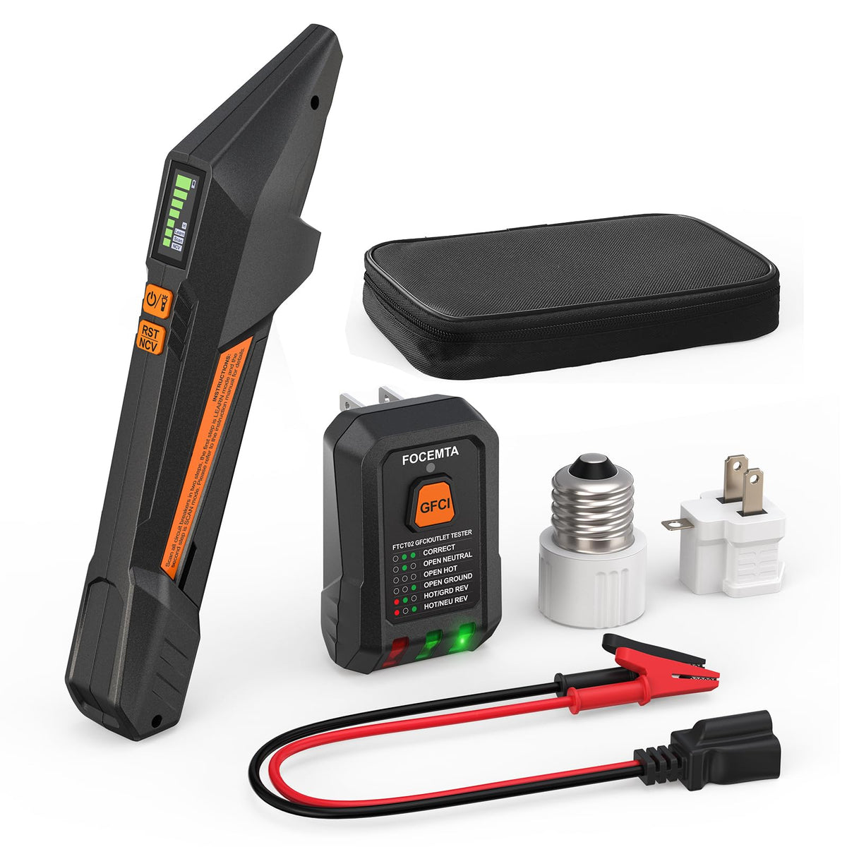 Focemta FTCT02 transmitter indicator lights show wiring status for safer setup.