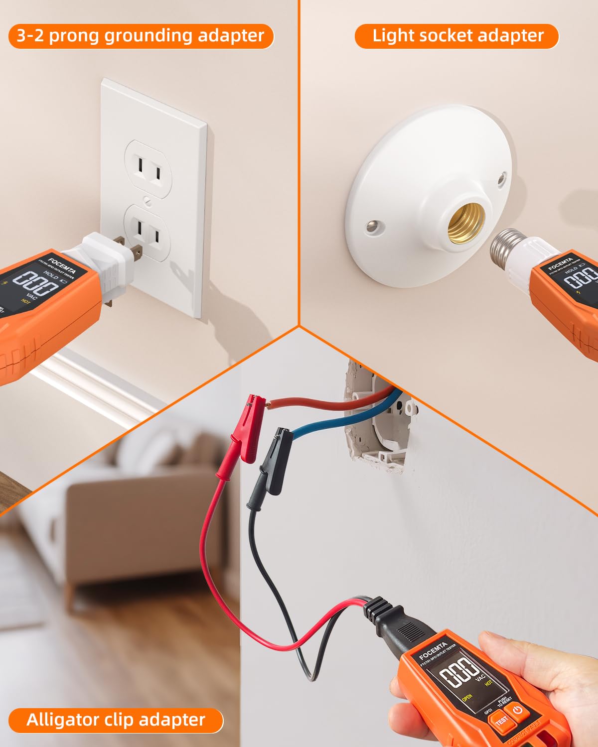 FOCEMTA upgraded clip adapter design prevents slippage during connections