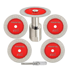FOCSTOL mini diamond disc blade for precise glass and tile cutting.